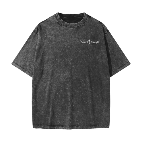 "NOT BROKEN. JUST SCARRED." HEAVY WASHED TEE